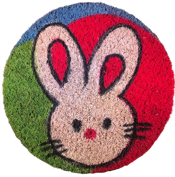 Mat Insert:  9 inch Round Rabbit for 24 X 36 Inch Mat