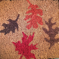 Mat Insert: 9 x 9 SQUARE, fits 17 X 41 Rubber Mat,  Fall Leaves