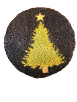 Rubber Mat Insert:  9 inch round, Christmas Tree